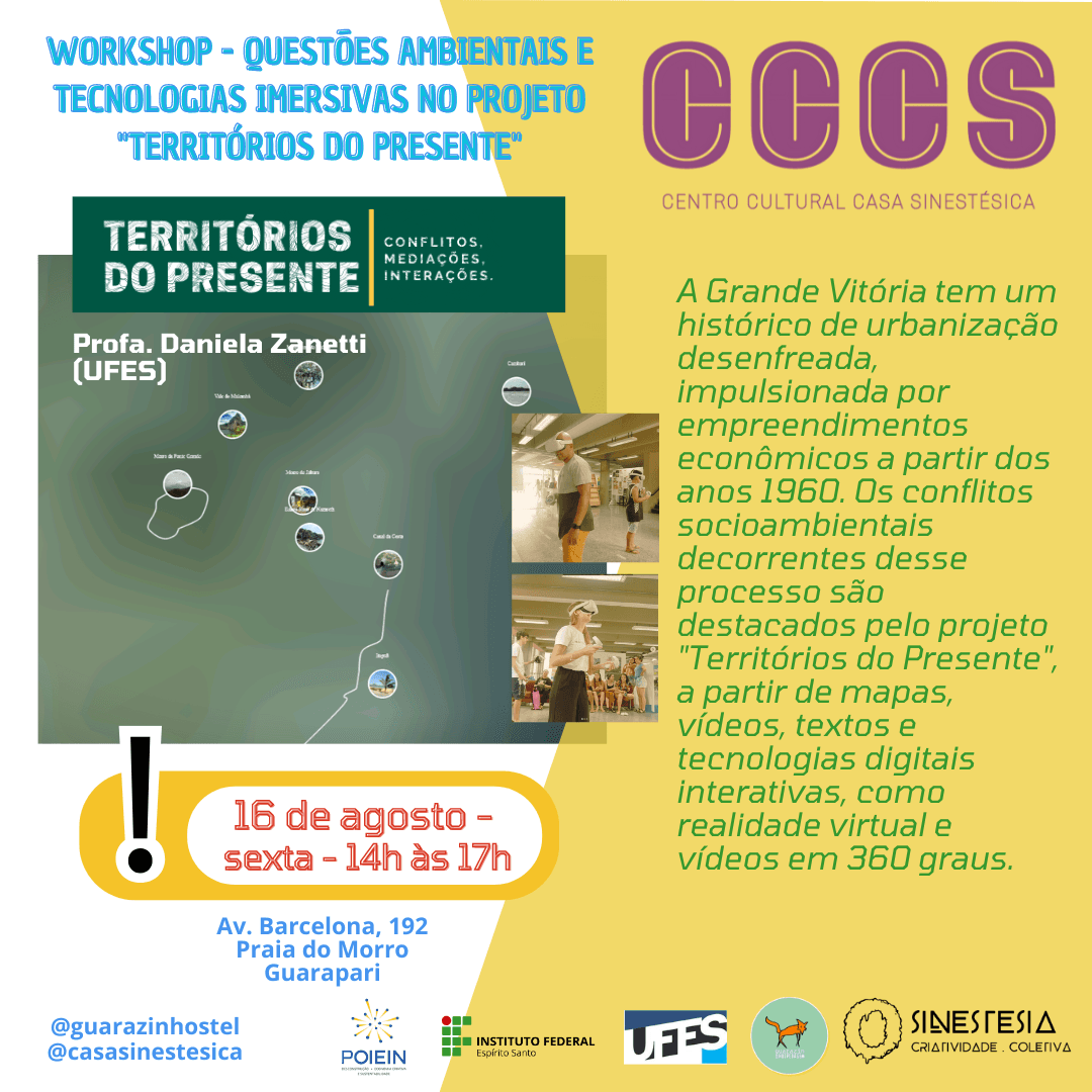 Casa Sinestésica promove workshop sobre questões ambientais e tecnologias imersivas em Guarapari