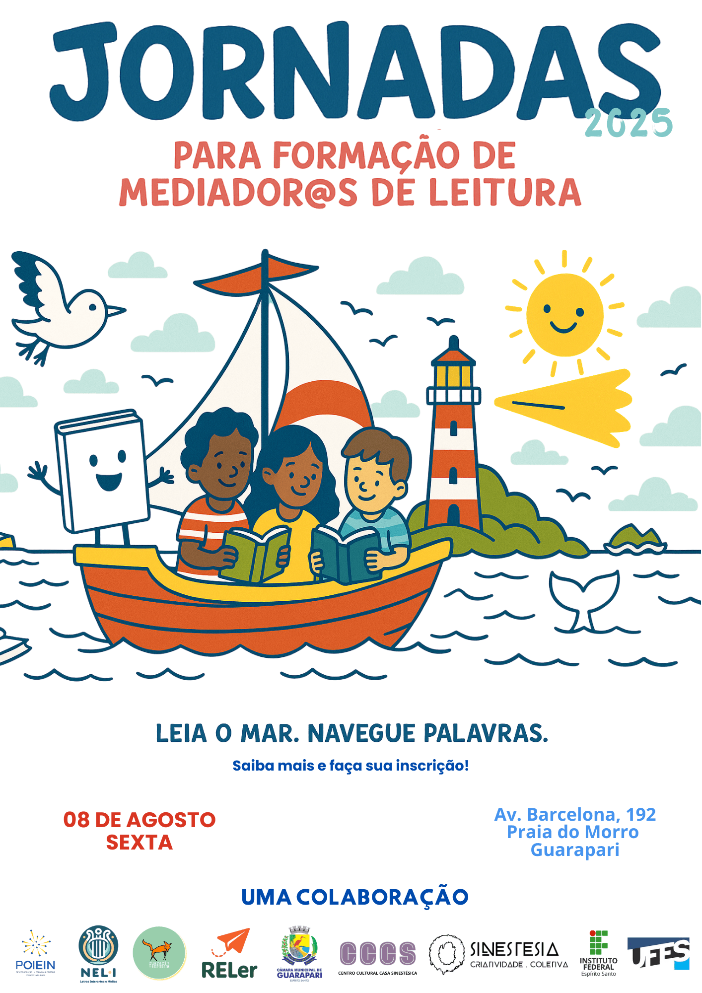 Leia o mar, navegue palavras: o farol da leitura se acende na Casa Sinestésica