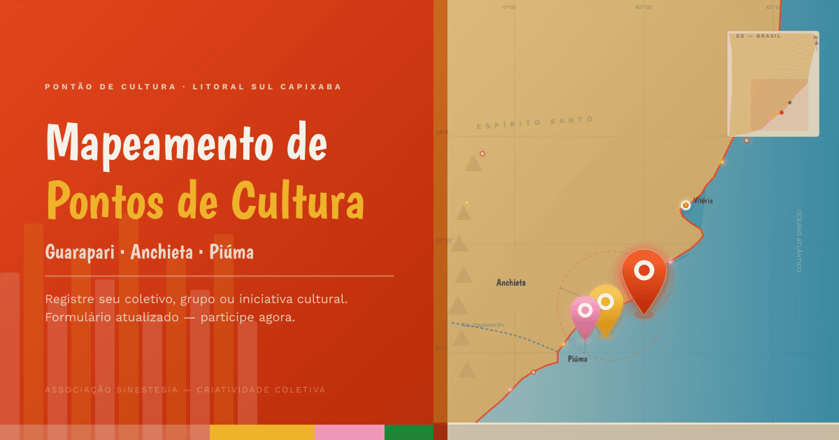 Mapeamento de Pontos de Cultura de Guarapari, Anchieta e Piúma: formulário atualizado
