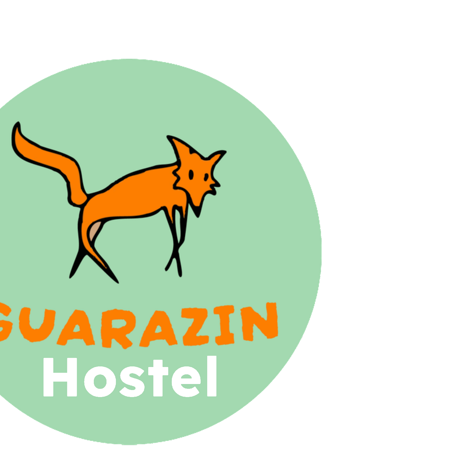 Logo Hostel Guarazin em badge circular